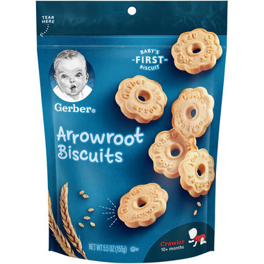 Gerber Toddler Arrowroot Biscuits 10 Months+
