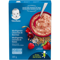 Thumbnail for Gerber Multigrain Cherries & Berries Baby Cereal