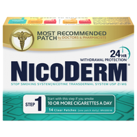 Thumbnail for Nicoderm Clear Step 1 Nicotine Patches 14 Pack