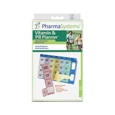 PharmaSystems Weekly Pill Planner with Removable Days