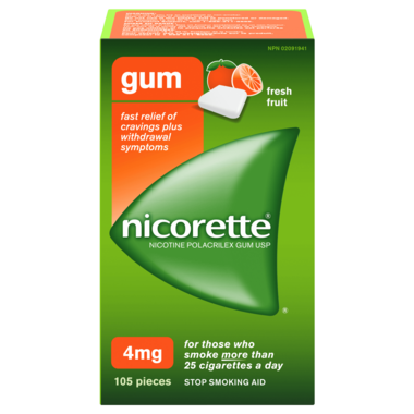 NICORETTE Gum Fresh Fruit 4mg