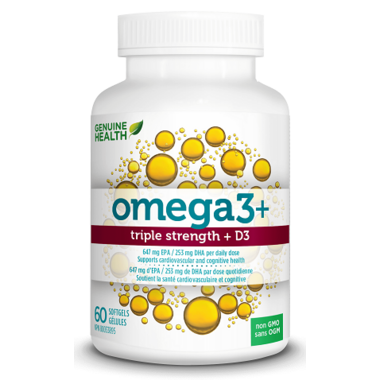 Genuine Health Omega3+ Triple Strength with D3 Large Pack