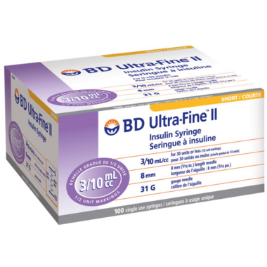 BD Ultra-Fine 0.3ML 31G 8MM Syringe (5/16")