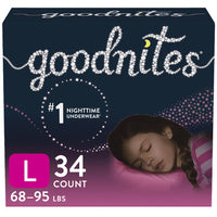 Thumbnail for Huggies GoodNites Youth Pants For Girls Giga Pack